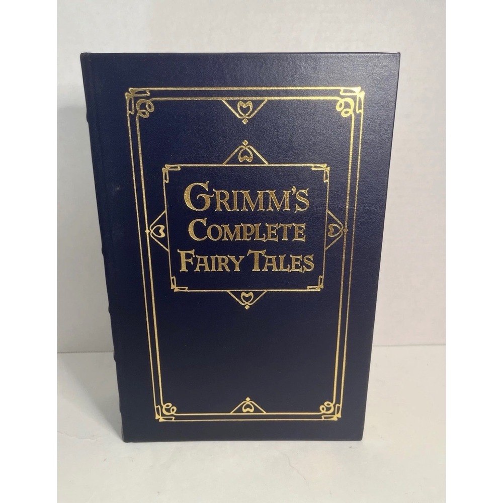 Grimms Complete Fairy Tales Barnes & Noble Leatherbound Gold Gilt Navy Blue 1993